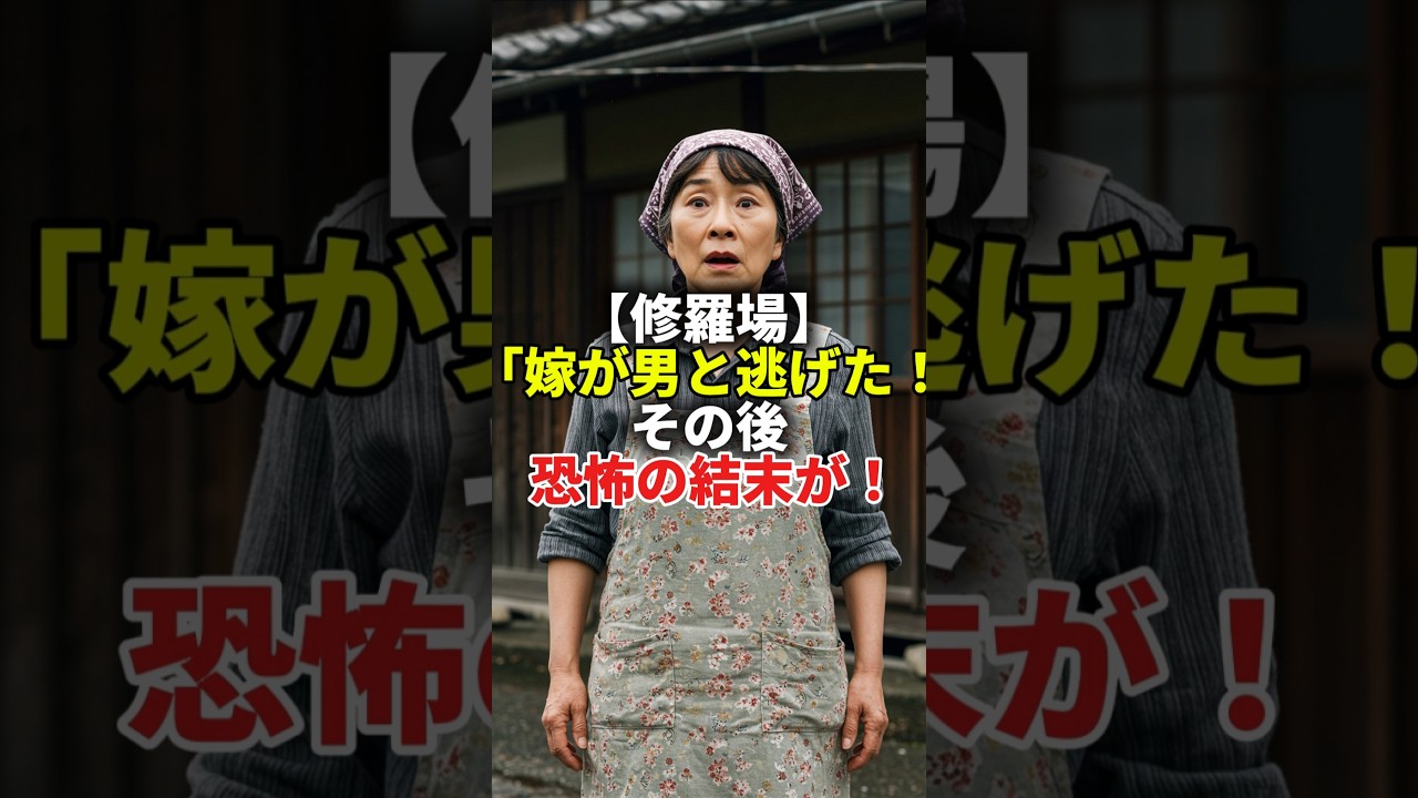 20万再生突破！嫁が男と逃げた衝撃の修羅場と恐怖の結末😱