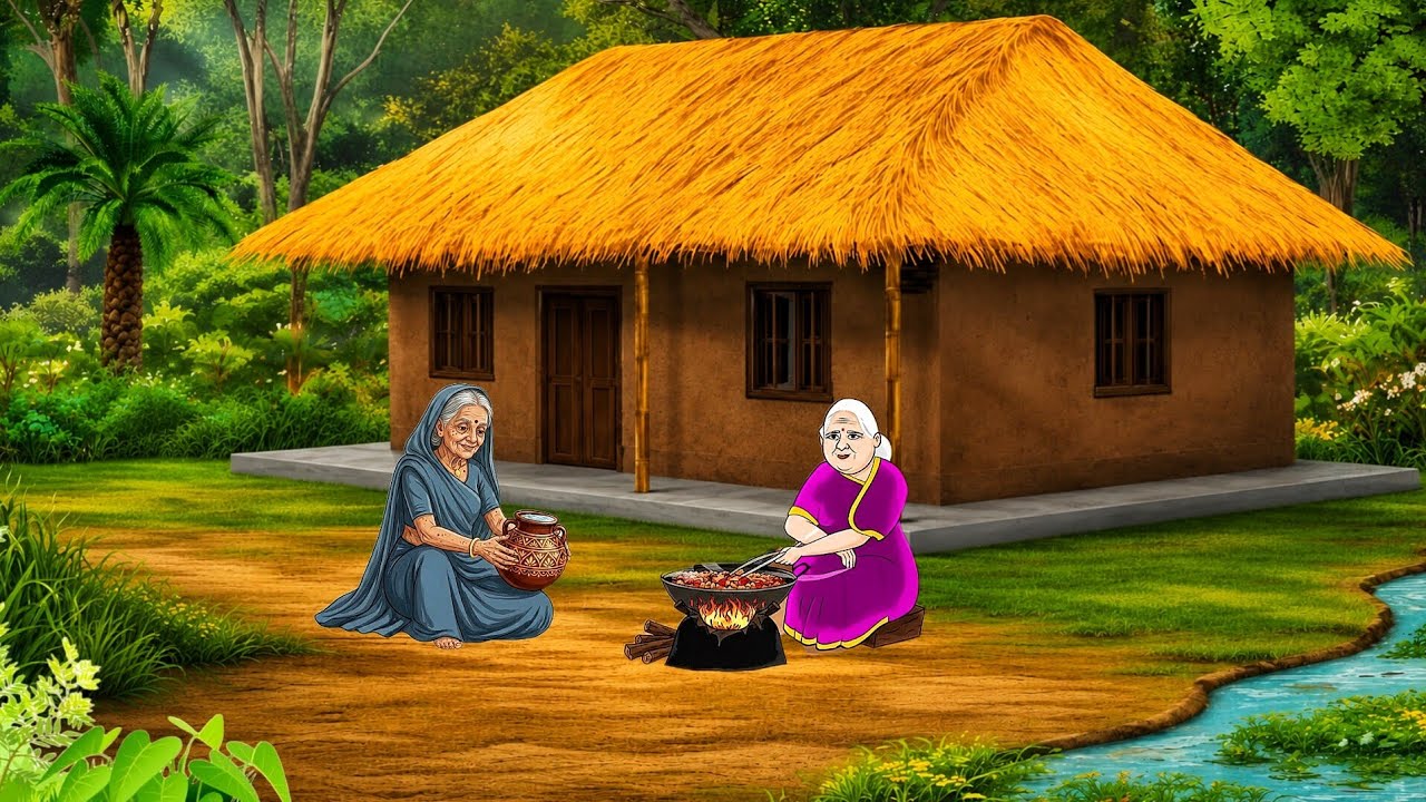 जंगल में दो बुढ़ी का घर |  Hindi cartoon | Moral stories | cartoon story