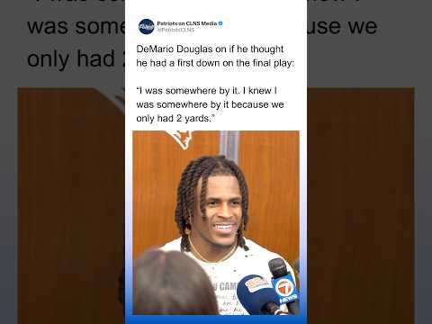 DeMario Douglas on NOT getting the FIRST DOWN on Final Play