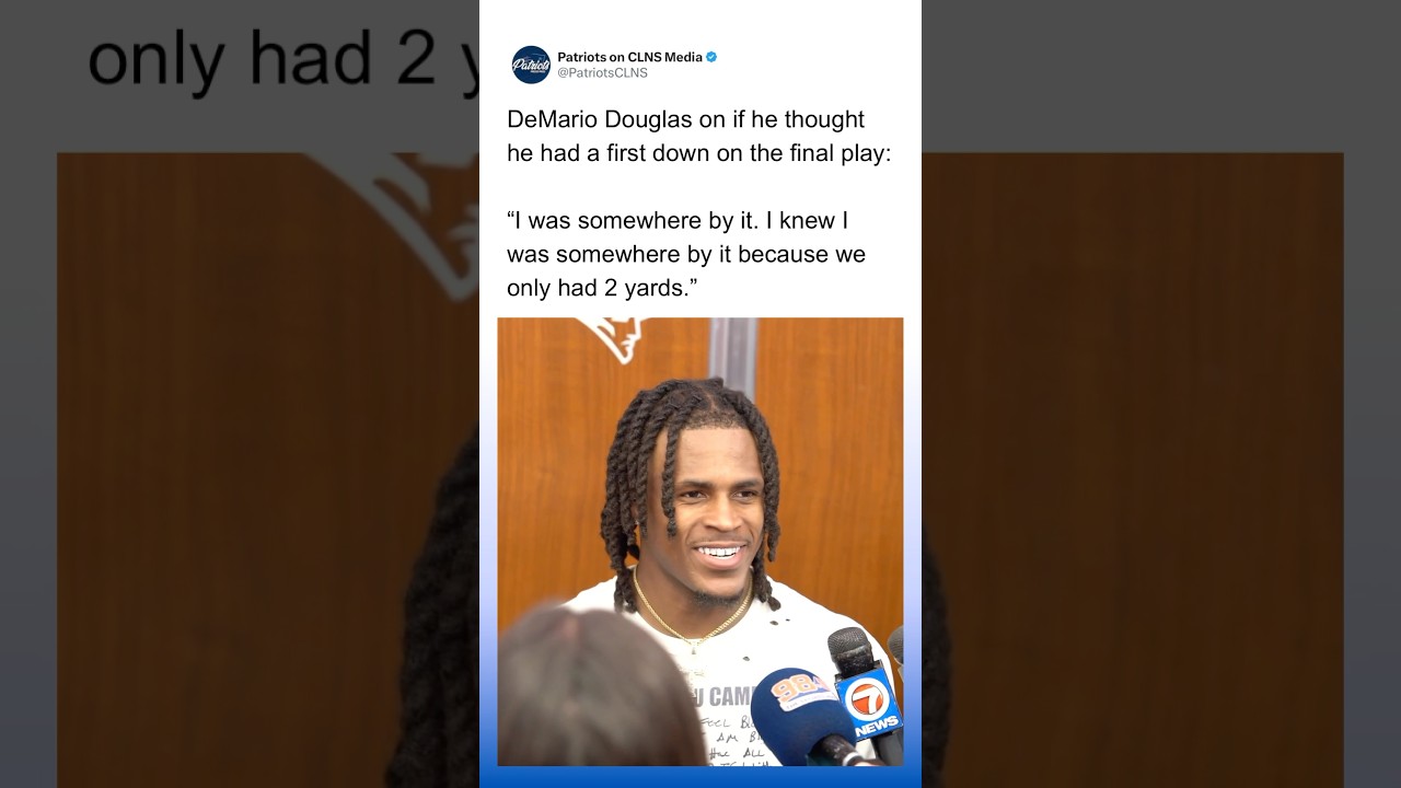 DeMario Douglas Reveals If He Thought He Had the First Down in the Final Play π