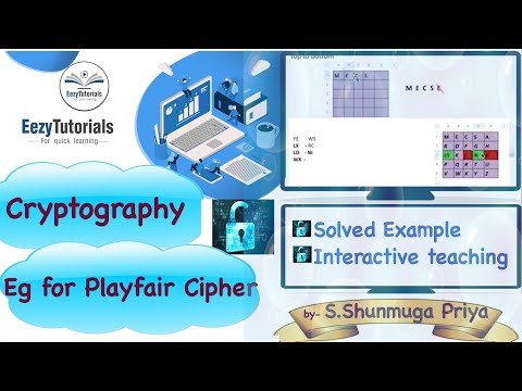 Playfair Cipher encryption solved example - Cryptography lecture series