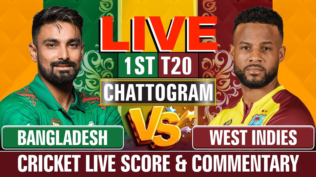 Watch Bangladesh vs West Indies 1st T20 Live | Score & Commentary π