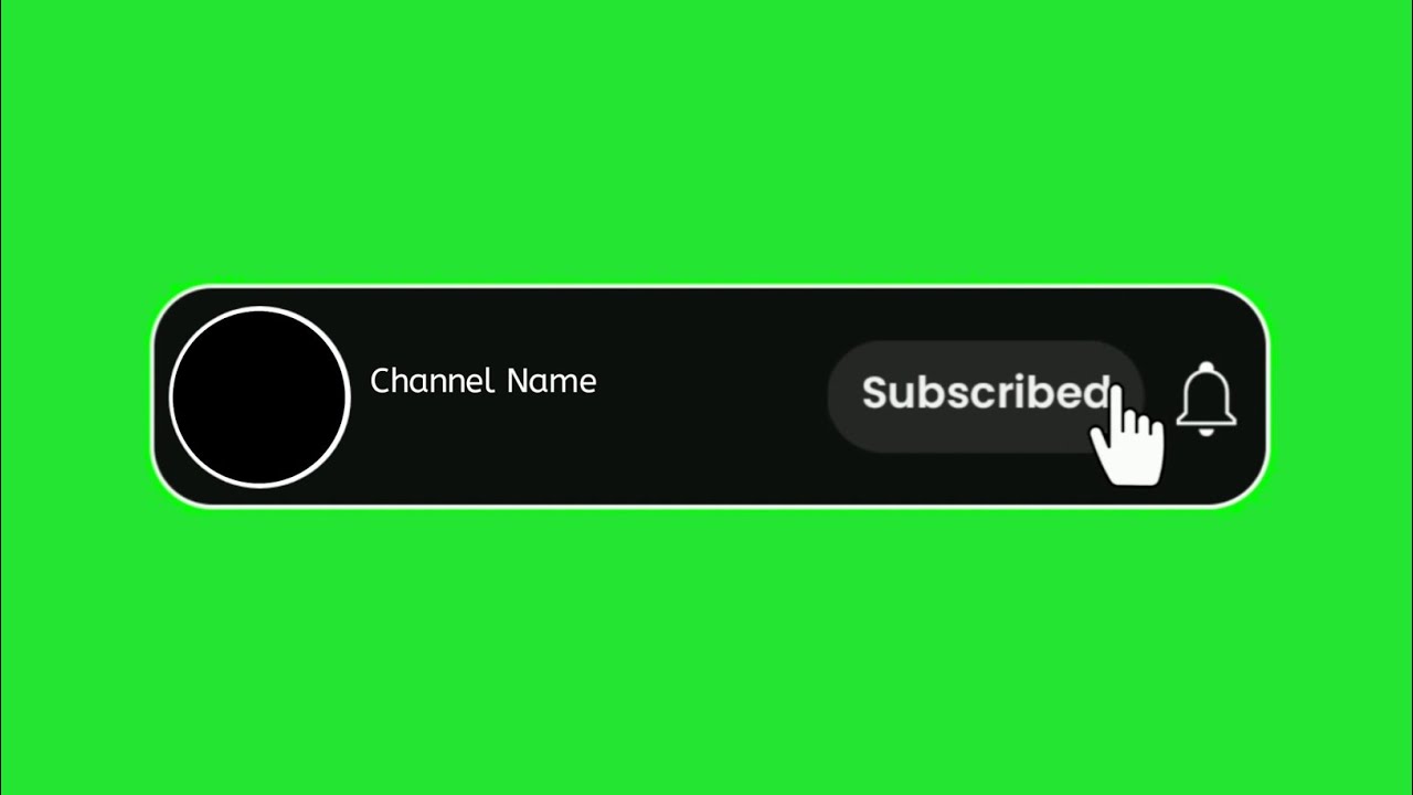 Free Green Screen Subscribe Button for Your Channel