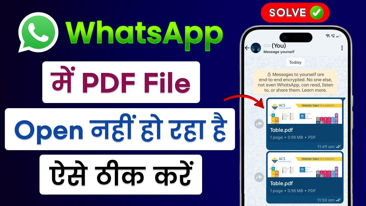 WhatsApp Me Pdf File Open Nahi Ho Raha Hai | Pdf File Not Opening In WhatsApp | WhatsApp Pdf Open