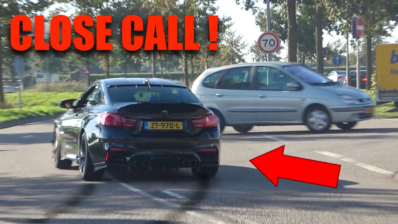 Cars Leaving Carmeets - BEST OF FAILS, CLOSE CALLS, KARENS - BMW M, Audi RS, Mustang, AMG Etc