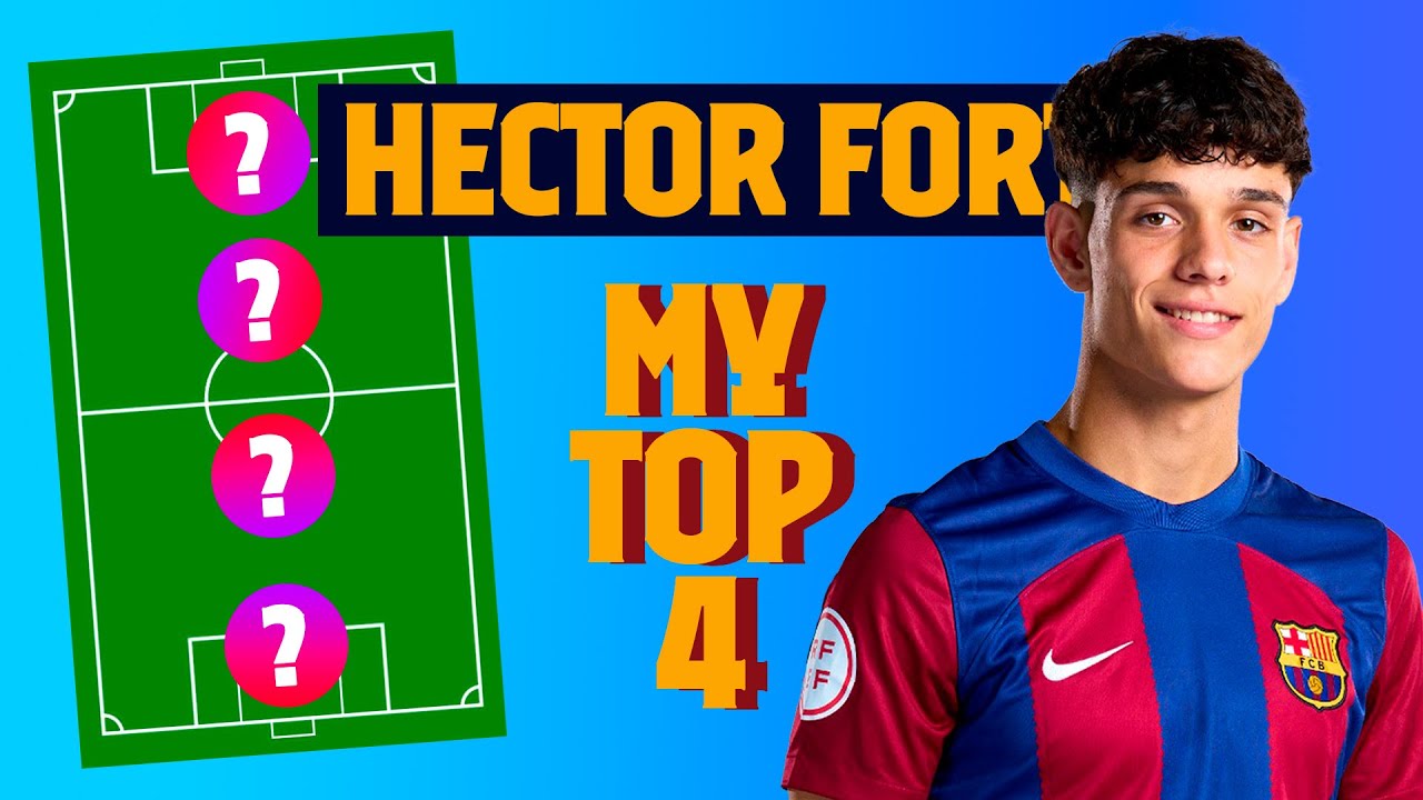Héctor Fort's Top 4 FC Barcelona Legends 🌟 | Goalkeeper, Defender, Midfielder & Forward Revealed
