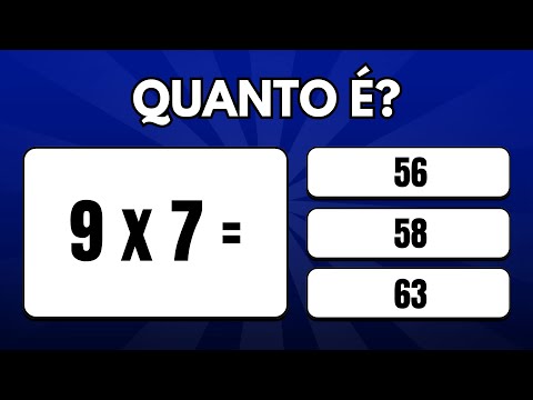 Quiz da TABUADA DE MULTIPLICAÇÃO | Quiz de Matemática | 50 Questões (Você Acerta?)