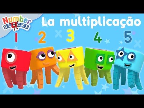 Tabuada de multiplicação | Matemática para crianças | Numberblocks em Português Brasil
