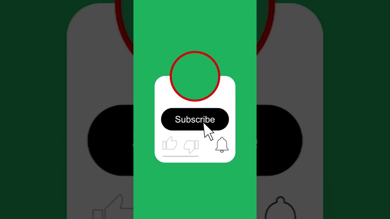 Subscribe & Like Bell Icon on Green Screen 🎥