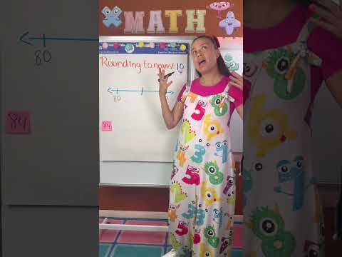Rounding to the nearest 10 using a Number Line #mathlessons #rounding #maths