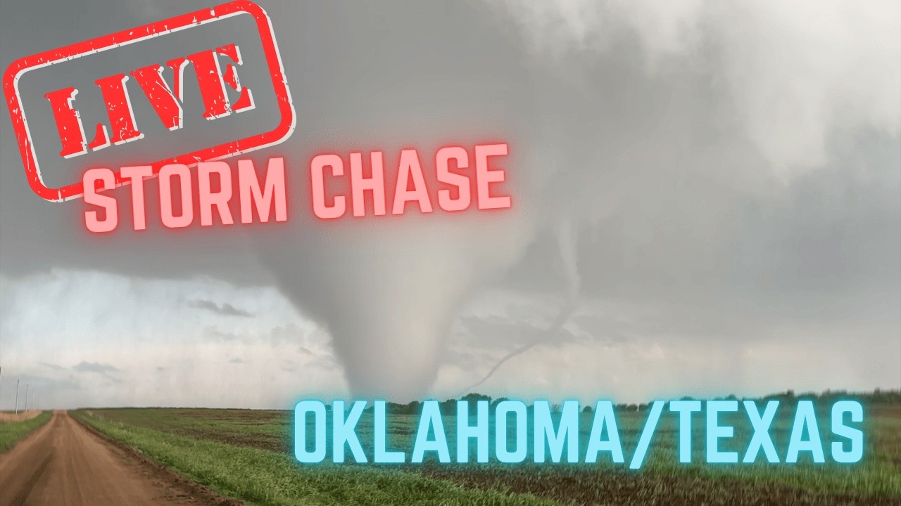 LIVE Tornado and Giant Hail Threat Increasing in Oklahoma | Dangerous Supercell Storm Chasing