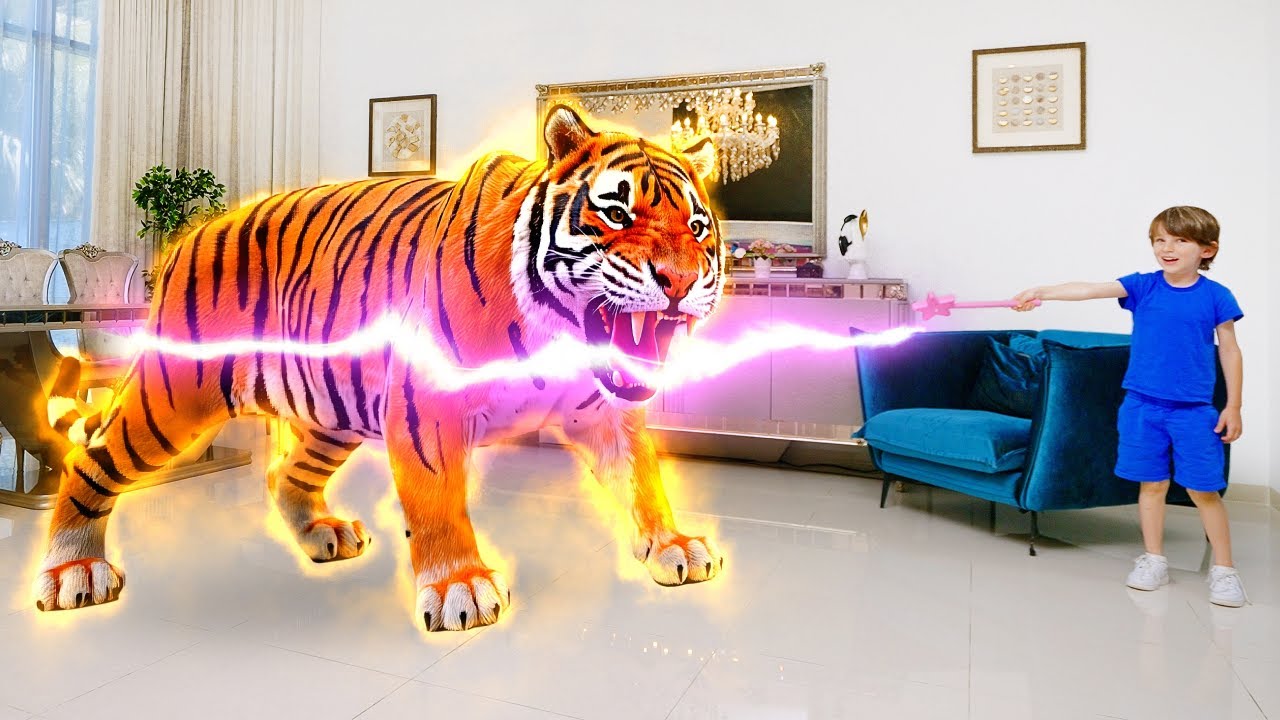 Wild Animals in My House! Learn Animal Names & Fun Facts