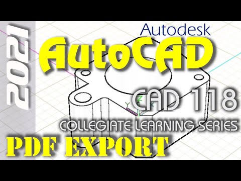 AutoCAD 2021 | How-To Export a PDF Image of 3D Model Tutorial Part 1 of 2