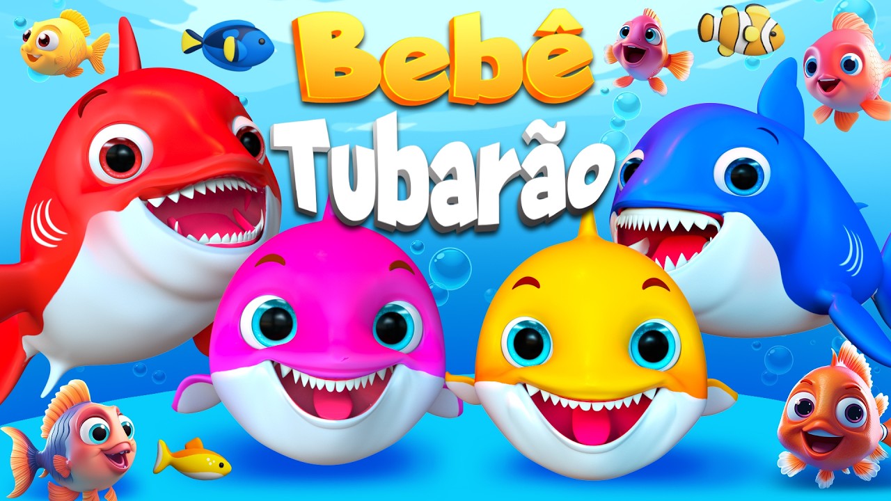 Dez Pequenos Tubarões 🦈 | Música Infantil de 1 a 10
