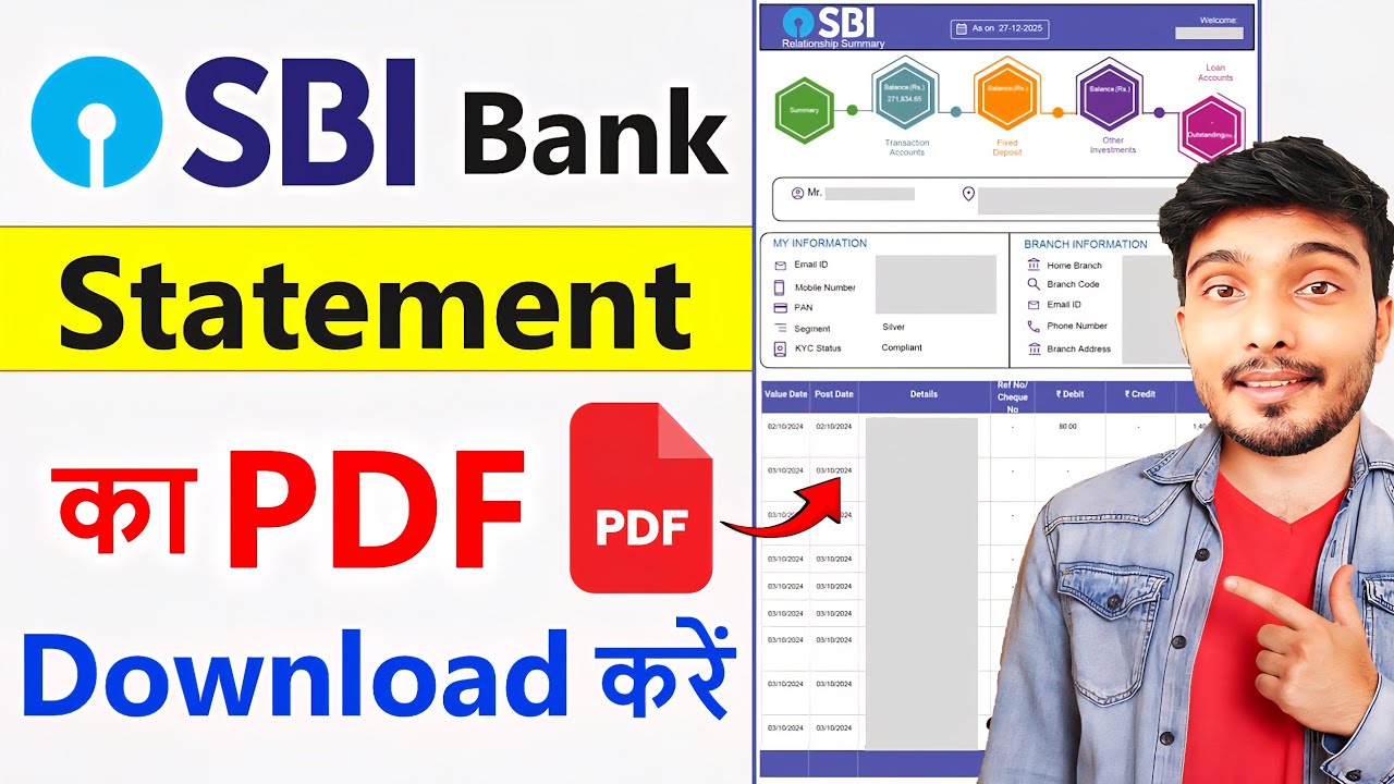 SBI Bank Statement Kaise Download Kare PDF 📄