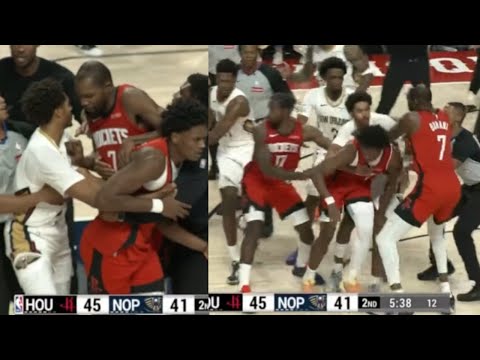 Kevin Durant & Jordan Poole! STOPS HUGE FIGHT with Amen Thompson & Jose Alvarado! PUNCHES THROWN!