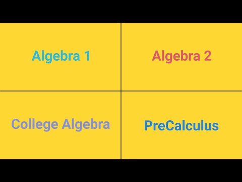 What's the Difference Between Algebra 1, Algebra 2, College Algebra, and Pre-Calculus