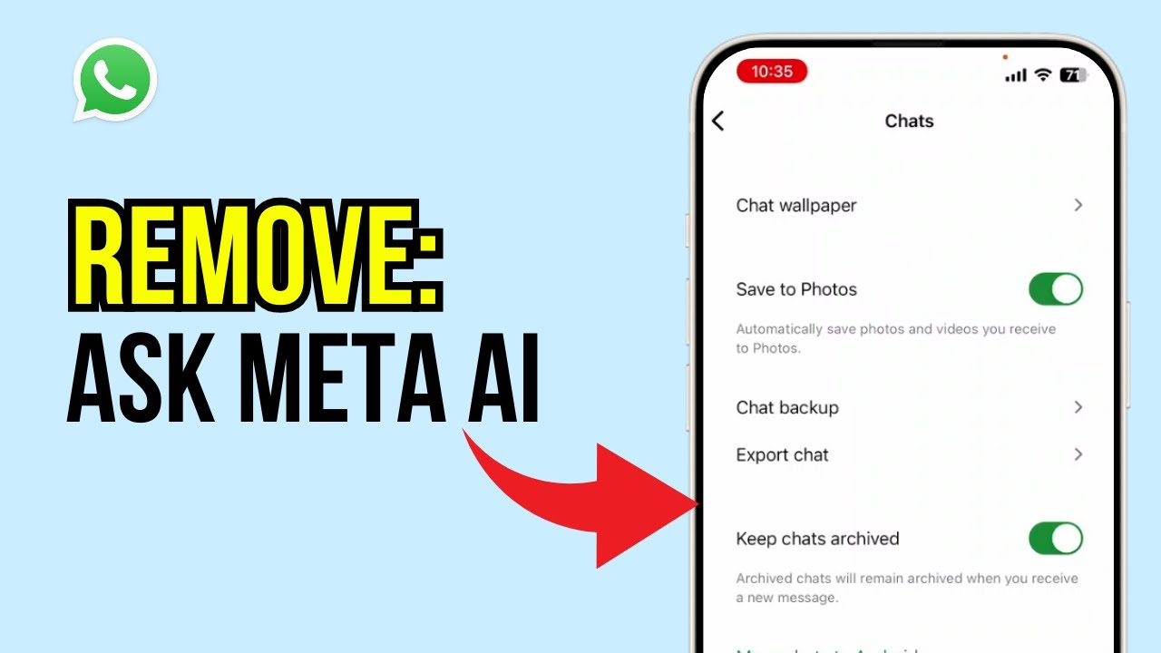 How to Remove Ask Meta Ai from WhatsApp | Remove Meta Ai on WhatsApp Android/iPhone