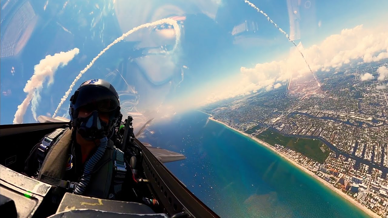 First-Ever F-22 Raptor Flare Demonstration from Cockpit Perspective