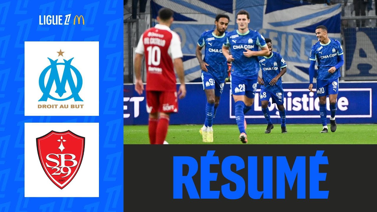 OM Domine Brest avec Greenwood et Aubameyang ⚽