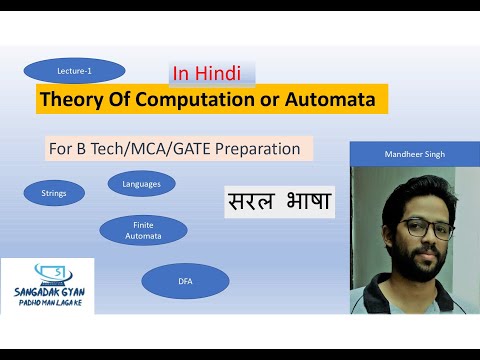 Lecture 1-What is finite Automata and Languages in Hindi
