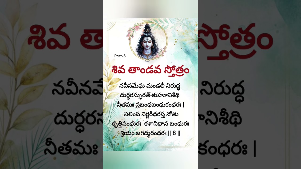 శివ తాండవ స్తోత్రం - భాగం 8