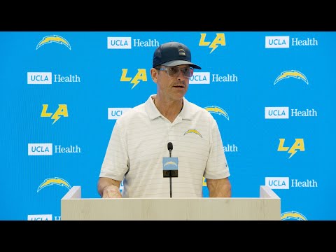 Jim Harbaugh On Injury Updates Vs Titans | LA Chargers