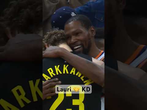 Lauri Markkanen ๐ค Kevin Durant after their 2OT matchup! | #Shorts