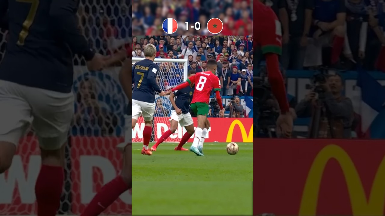 France vs Morocco 2022 World Cup Highlights ⚽