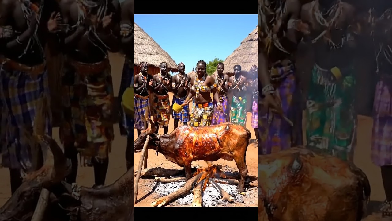 African Tribal Dance & Cow Feast 🍽️