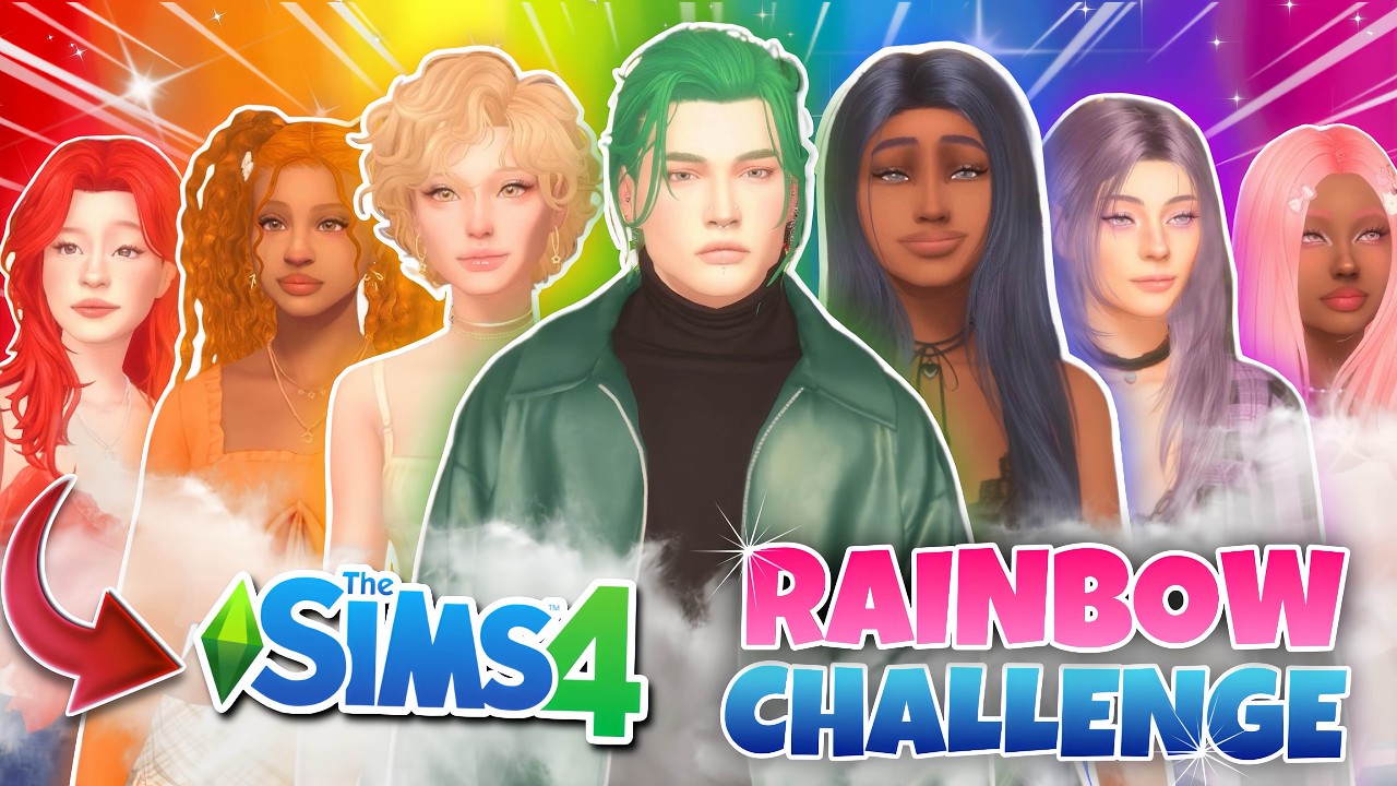 Rainbow Sims! 🌈 CAS Challenge in Sims 4