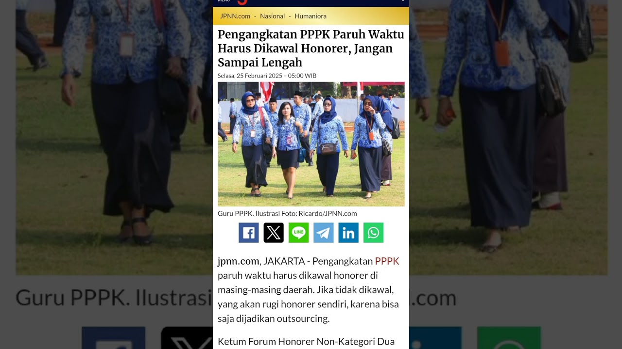Pengangkatan PPPK Paruh Waktu Harus Dikawal Honorer 🛡️