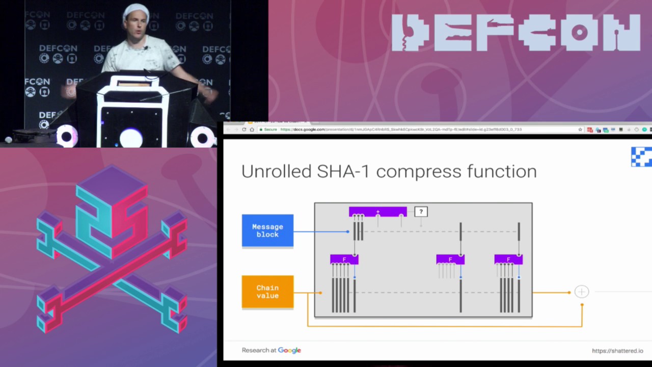 DEF CON 25 -  Elie Bursztein - How We Created the First SHA 1 Collision