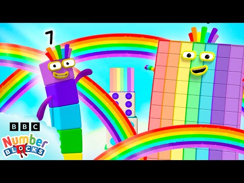 🌈 Colourful Rainbow Maths Adventure | 123 - Learn to Count with Fun!  | Numberblocks