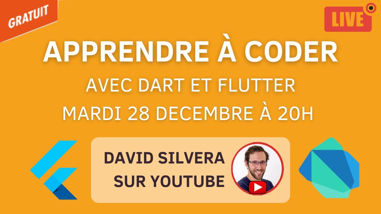 Débutez en codage avec Dart & Flutter en live 🎥