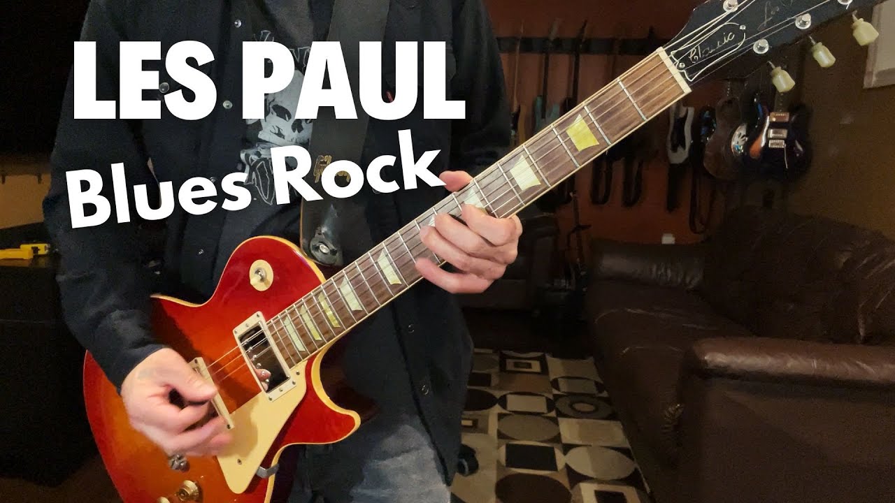 Les Paul Blues Rock Guitar Tabs & Backing Track 🎸