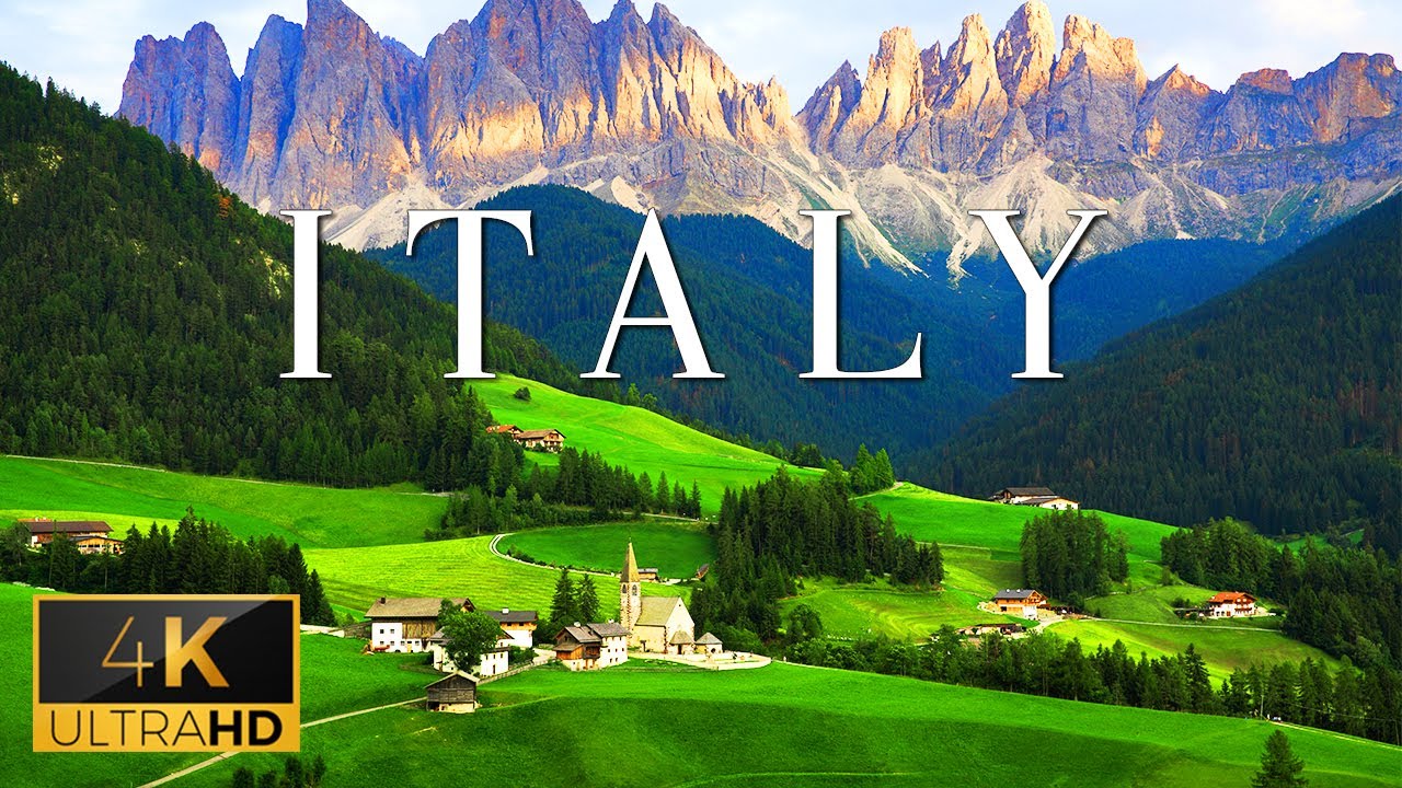 Relaxing 4K Italy Nature Flight ✈️ | Soothing Piano & Stunning Scenery for Stress Relief