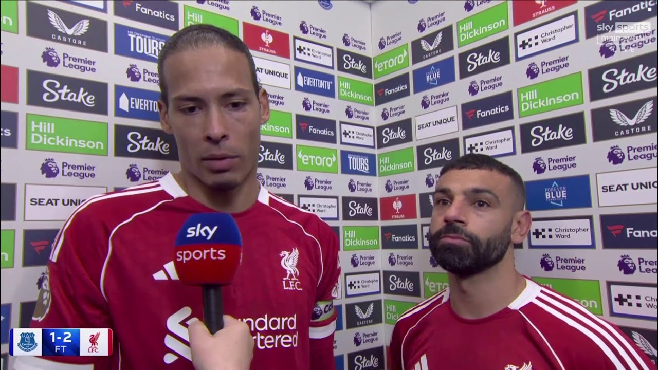 Virgil Van Dijk & MO Salah Post Match Interview 🔥| Everton Vs Liverpool 1-2