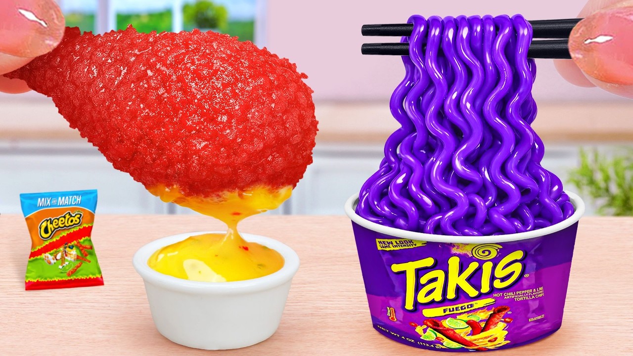 Korean Street Food: Purple Chicken & Buldak Noodles 🍜