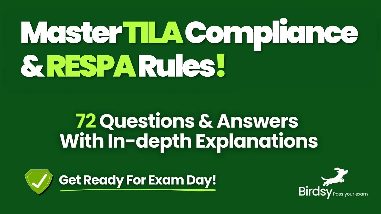 TILA & RESPA Tips for SAFE MLO Exam Success π₯