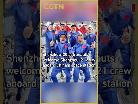 Shenzhou-20 astronauts welcome Shenzhou-21 crew aboard China's space station