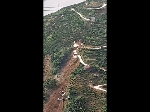 Landslide Wipes Out Orchards, Crumbles Roads