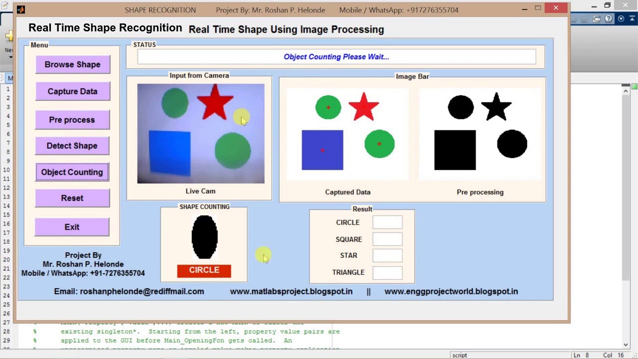 Real-Time Shape Recognition with MATLAB | Image Processing Project π