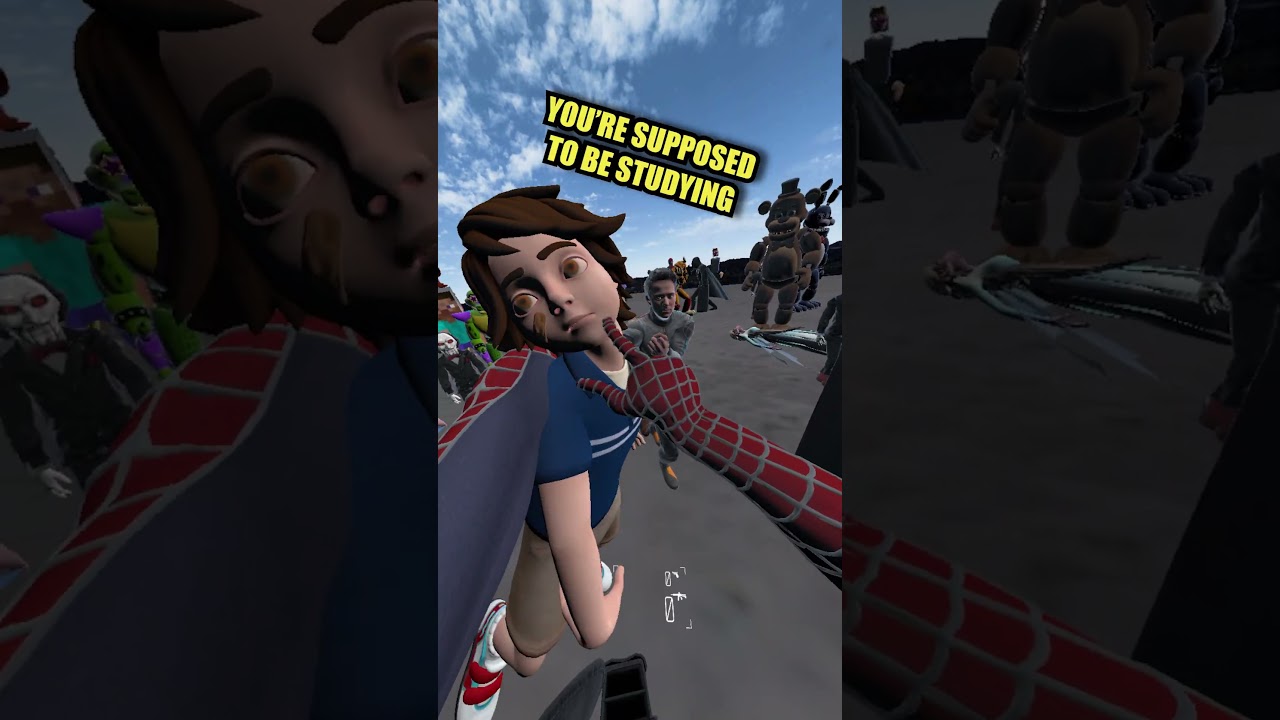 Spider-Man VR CRASHES A ROOFTOP PARTY #vr  #virtualreality  #spiderman  #gaming