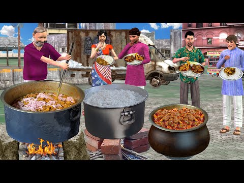 Chulhe Wala Mutton Curry Chawal Village Cooking Street Food Hindi Kahani Moral Stories Comedy Video