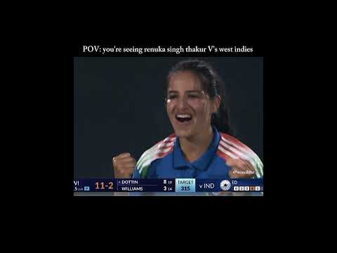 POV: you're seeing renuka singh thakur V's west indies 🔥❤️ #womenscricket #renukasingh