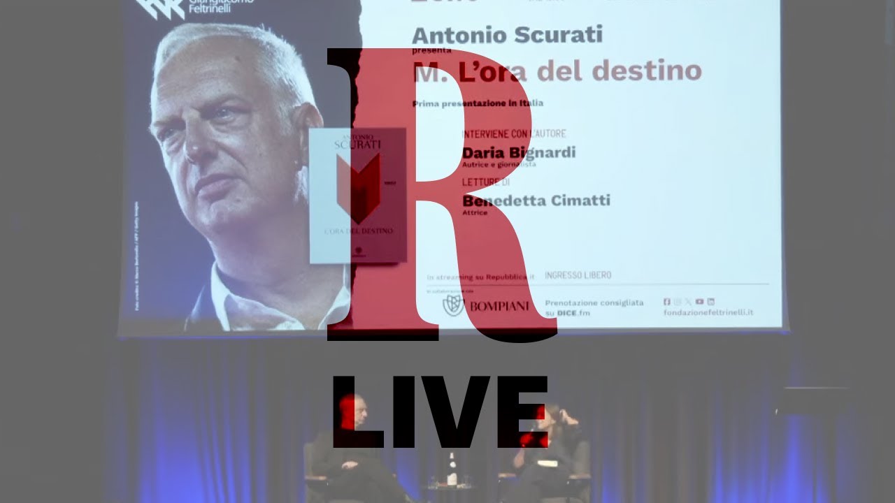 Antonio Scurati presenta il nuovo romanzo “M. L’ora del destino” in diretta a Milano 📖