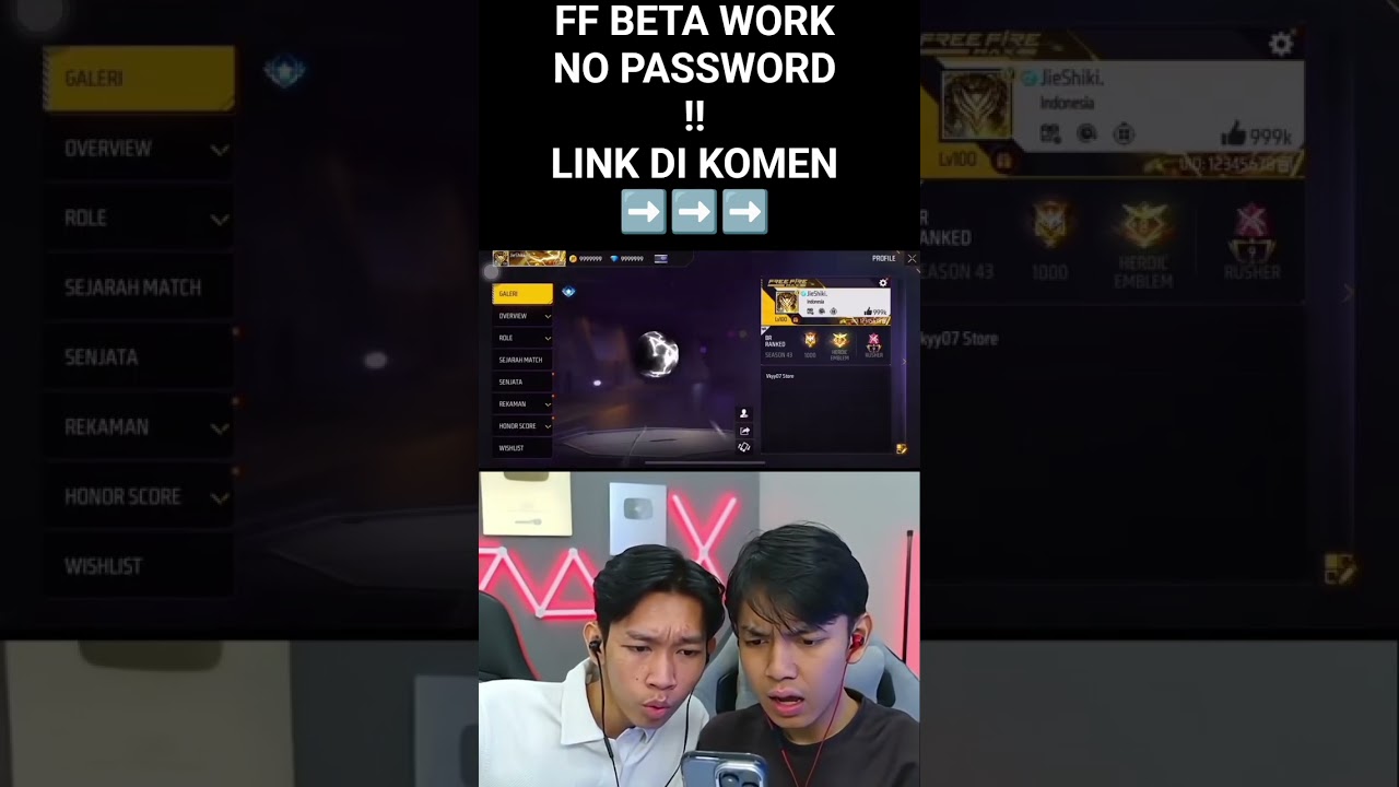 BURUAN COBA FF BETA TESTING/CARA DOWNLOAD FF BETA TESTING 🥵😋#freefire #ff #beta #2025