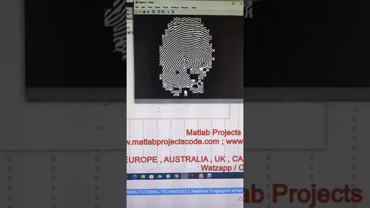 FINGERPRINT IMAGE ENHANCEMENT USING FILTERING TECHNIQUES || Realtime Fingerprint enhancement-MATLAB