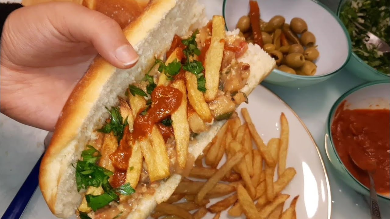 طريقة تحضير الكسكروت الكفتاجي التونسي بخبز الدار التقليدي 🥙